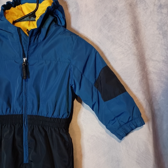Lands' End Kids Blue Hooded Snowsuit - Picture 3 of 7
